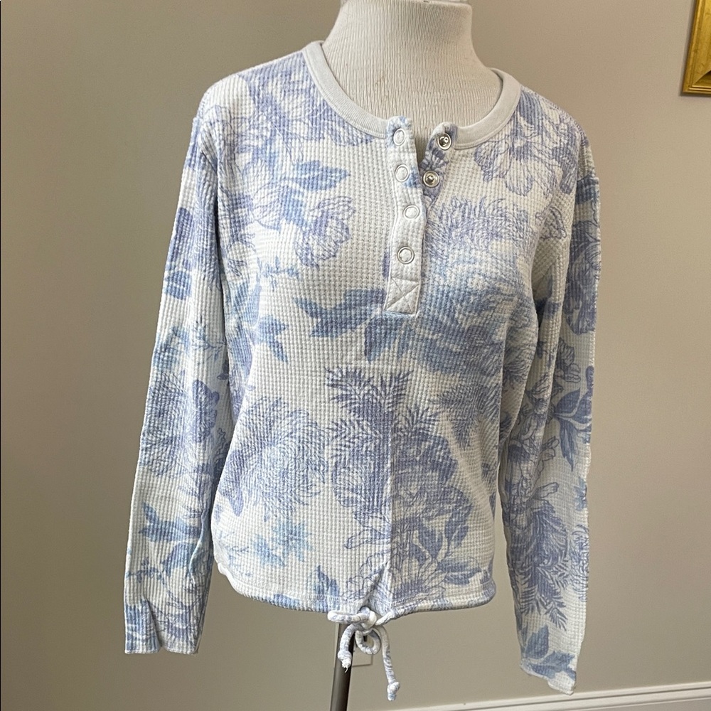 Floral Button Down Shirt in Blue